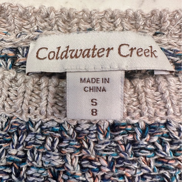 Coldwater Creek Black and Cream Striped Sweater - Picture 3 of 6